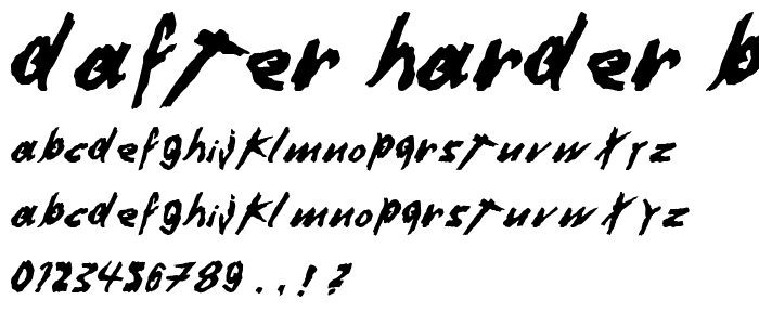 Dafter Harder Better Stronger by Duncan Wick font
